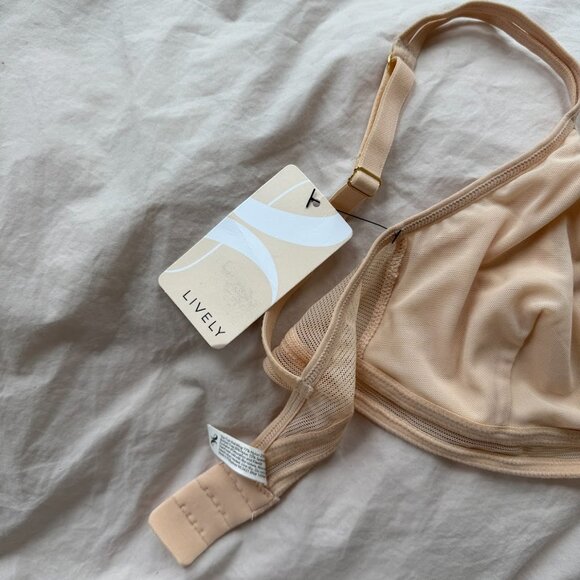 LIVELY Mesh Trim Bralette in Toasted Almond NWT - Picture 7 of 11